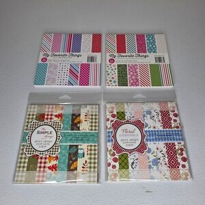 NEW My Favorite Things Gina K Designs Paper Pad Set 4pk 6x6 Floral Holiday